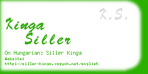 kinga siller business card